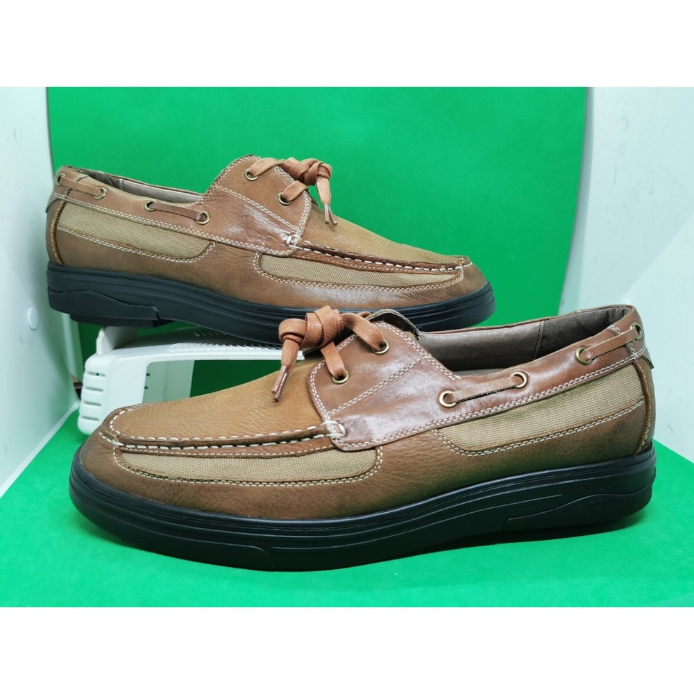 GDEFY GRAVITY BROWN LEATHER WALKING BOAT STYLE SHOE MENS SIZE 11.5 M